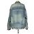 Balenciaga Logo Printed Denim Jacket Multiple colors