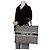 Dior Große Book Tote Bag mit schwarz-weißem Hahnentritt-Stickmuster - Ansicht 9