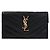 Saint Laurent Portacarte con patta dorato nero