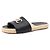 Chanel Pantofole CC Logo Perla Nero Donna Sandali Marrone