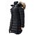 Piumino lungo da donna Moncler Herminper Nero