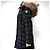 Piumino lungo da donna Moncler Herminper Nero - vista 4