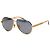 Gucci Luxus Sonnenbrille Spiegel Logo Metall Muster Oversized Mehrfarben