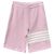 Thom Browne Pantaloncini a righe waffle Rosa - vista 6