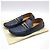 Louis Vuitton Mocassini Hockenheim con logo LV dorato e blu navy - vista 2