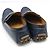 Louis Vuitton Mocassini Hockenheim con logo LV dorato e blu navy - vista 5
