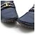 Louis Vuitton Mocassini Hockenheim con logo LV dorato e blu navy - vista 8