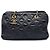 Chanel Vintage Schultertasche mit Kette Schwarz