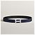 Hermès Reversible Two-Sided Buckle Black Navy Silver Matte Male Leather Belt Blue - view 3