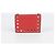 Valentino Cartera compacta Rockstud en piel roja - vista 2