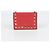 Valentino Cartera compacta Rockstud en piel roja - vista 3