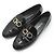 Salvatore Ferragamo Mocassini Black Patent Tri-Glio Gold Gancini Nero - vista 7
