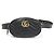 Gucci Gürteltasche Black Matelassé Chevron Golden GG Marmont Schwarz