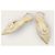 Chanel Slingback bicolore in agnello beige con camelia Marrone - vista 3