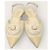 Chanel Slingback bicolore in agnello beige con camelia Marrone - vista 6