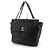 Chanel Bolsa de Ombro Shopper Grande em Caviar Prata Preto