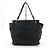Chanel Bolsa de Ombro Shopper Grande em Caviar Prata Preto - vista 5