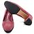 Décolleté in scamosciato Salvatore Ferragamo Rosso - vista 5