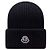 Moncler Berretto in lana e cashmere con logo Nero