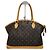 Louis Vuitton Borsa Tote Orizzontale Monogram Lockit da donna Marrone