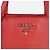 Prada Rote Vitello Phoenix Leder Tote und Schultertasche - Ansicht 2