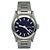 Gucci Orologio da donna rotondo in acciaio con quadrante nero Panteon