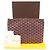 Clutch Senat MM in tela Goyard bordeaux Rosso - vista 2