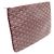 Clutch Senat MM in tela Goyard bordeaux Rosso - vista 3