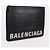 Balenciaga Crocodile Pattern Large Clutch Bag Black - view 4