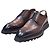 Louis Vuitton Mocassino Derby Clipper in pelle di vitello Cognac Brown Marrone