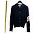 Thom Browne Diagonal Armband Mr. Tom Merinowolle Cardigan Schwarz