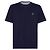 Brunello Cucinelli Double Layer Stitch T-Shirt with Logo Embroidery Blue - view 2