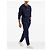 Brunello Cucinelli Double Layer Stitch T-Shirt with Logo Embroidery Blue - view 3