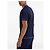 Brunello Cucinelli Double Layer Stitch T-Shirt with Logo Embroidery Blue - view 5