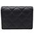 Chanel Portacarte con patta a soffietto e catena in pelle caviar nera Nero - vista 5