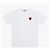 Comme Des Garcons Unisex T-Shirt Play Red Heart mit Strass-Applikation Silber - Ansicht 2