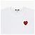 Comme Des Garcons Unisex T-Shirt Play Red Heart mit Strass-Applikation Silber - Ansicht 5
