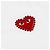 Comme Des Garcons Unisex T-Shirt Play Red Heart mit Strass-Applikation Silber - Ansicht 6