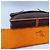 Hermès Valigetta Officier Buena Ventura MM Toile Marrone - vista 13