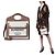 Burberry Pocket Mini Canvas Tote Bag mit Lederbesatz Mehrfarben