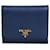 Prada Vitello Move Blue Klappbörse Blau