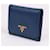 Prada Vitello Move Blue Klappbörse Blau - Ansicht 4