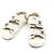 Chanel Sandali in tweed con velcro Bianco