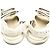 Chanel Sandali in tweed con velcro Bianco - vista 3