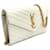 Saint Laurent Borsa a tracolla con catena Monogram Bianco - vista 3