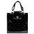 Chanel Gesteppte schwarze Lack-Tote-Bag