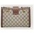 Padlock Gucci Borsa a tracolla GG Supreme Marrone con catena con lucchetto - vista 6