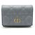 Dior Cannage Kalbsleder Kartenetui in Cloud Blue Blau