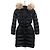Langer Daunenmantel Moncler Chloe Logo Schwarz Größe