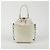 Maison Martin Margiela Pequeño bolso bucket y bolso de hombro en cuero charol blanco - vista 4